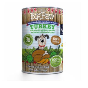 Little BigPaw Wet Dog Food - Turkey with Broccoli, Carrots and Cranberries in a Rich Herb Dog Gravy - 390 g