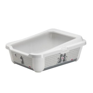 Cat Litter Box - Hercules Cats in Love ( White )