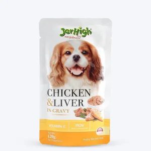 JerHigh Chicken and Liver in Gravy Dog Wet Food - 120g