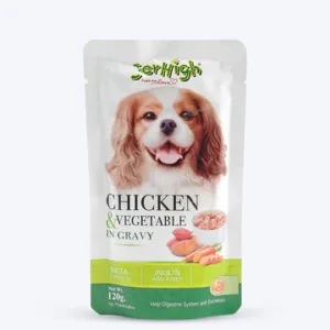 JerHigh Chicken and Vegetable in Gravy Dog Wet Food - 120g