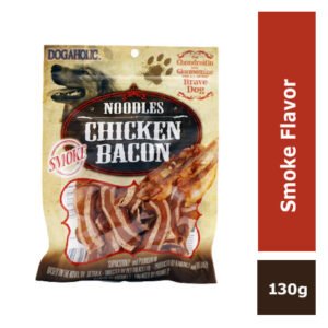 Dogaholic Noodles Chicken Bacon Smoke Dog Treat -130 gm