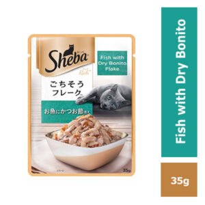 Sheba Fish with Dry Bonito Flake Adult Cat Wet Food - 35g