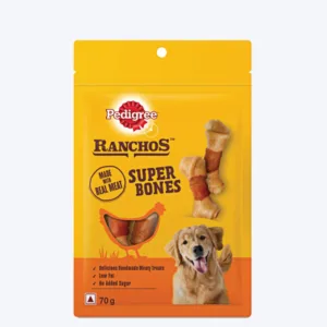 Pedigree Ranchos Super Bones Chicken And Milky Dog Treat - 70 gm