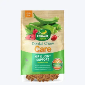 Happi Doggy Vegetarian Dental Chew - Care (Hip & Joint Support) Rosehip & Okra  - 150 g