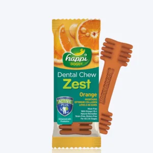 Happi Doggy Vegetarian Dental Chew - Zest - Orange (Singles) - 25 g