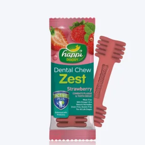 Happi Doggy Vegetarian Dental Chew - Zest - Strawberry (Singles) - 25 g