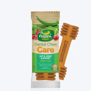 Happi Doggy Vegetarian Dental Chew - (Hip & Joint Support) Rosehip & Okra - Singles - 23 g