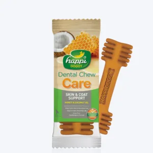 Happi Doggy Vegetarian Dental Chew Honey & Coconut oil - (Skin and Coat Support) - 25 g